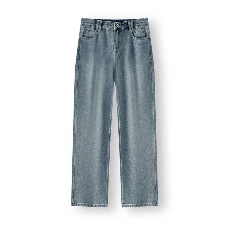Semir Women Jeans Fleece-Lined Wide Leg Floor-Length