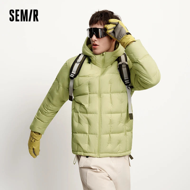 Semir Men Down Jacket Hooded Quilted Liner