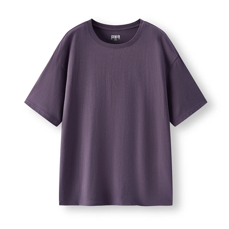 Semir Short Sleeve T-Shirt Men Pure Cotton Bottoming Shirt 2025 New Spring Solid Color Inner Layer Top Versatile White T-Shirt
