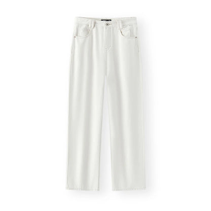 Semir Women Jeans Fleece-Lined Wide Leg Floor-Length