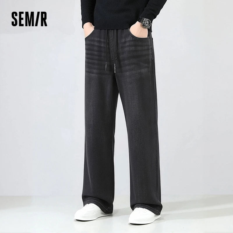 Semir Men Vintage Loose Denim Pants