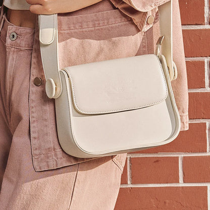 Semir Bag Saddle Bag Women Simple Solid Color Temperament Single Shoulder Crossbody Bag Cute Casual Commuter Bag