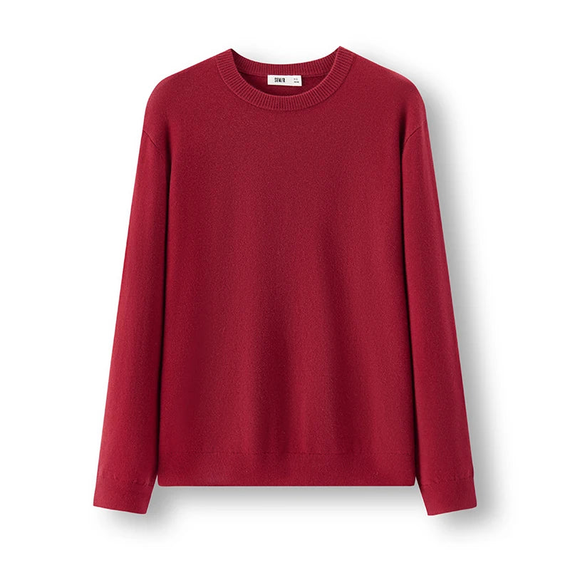 Semir Men Knitted Sweater Crew Neck Cashmere Blend