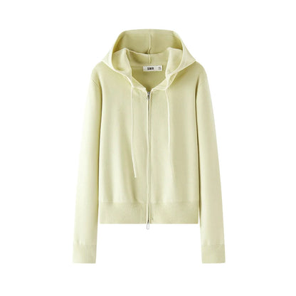Semir Women Cardigan Hooded Solid Knitwear