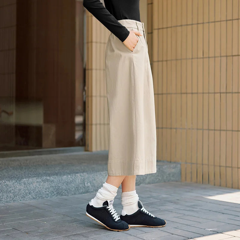 Semir Women Skirt Cotton Loose Umbrella