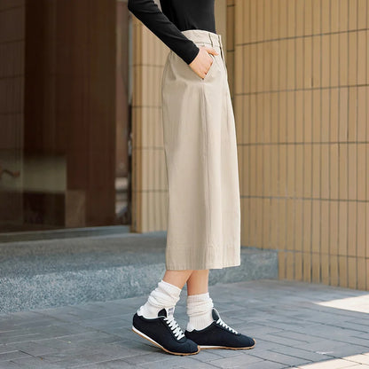 Semir Women Skirt Cotton Loose Umbrella