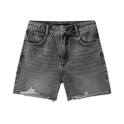 Semir Women Frayed Denim A-Line Shorts