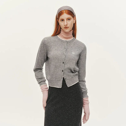 Semir Women Knitted Sweater Slim Embroidered Pullover