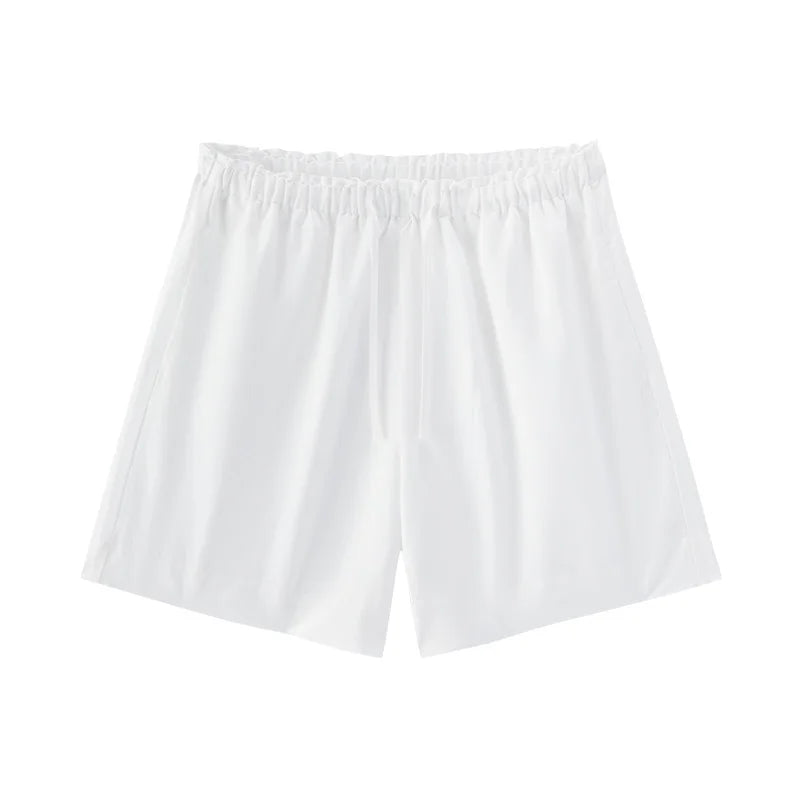 Semir Women Shorts Ruffle Draping Loose Straight