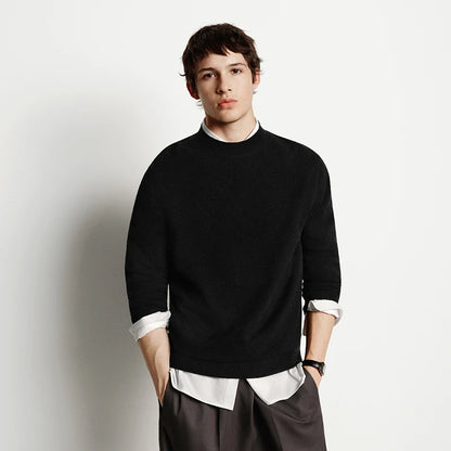 Semir Men Knitted Sweater Half-High Collar Cashmere