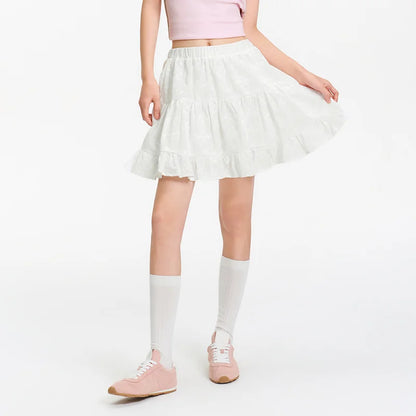 Semir Half Skirt Women Design Sense High-end Elegant Embroidered 2025 New Summer A-line Layered Skirt Playful