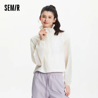 Semir Women UV Jacket Bud Collar Loose Fit