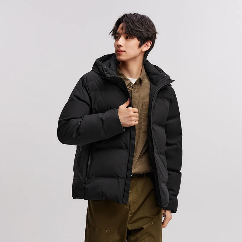 Semir Men Down Jacket Textured Hooded Versatile