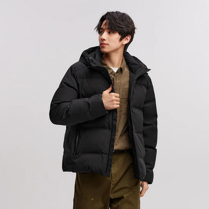 Semir Men Down Jacket Textured Hooded Versatile