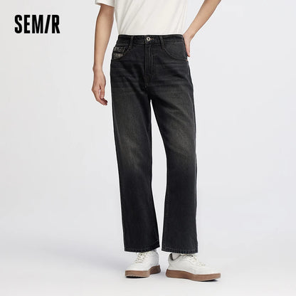 Semir Men Retro Washed Loose Jeans