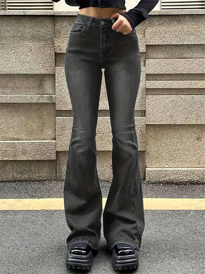 Women's High Waist Flare Jeans