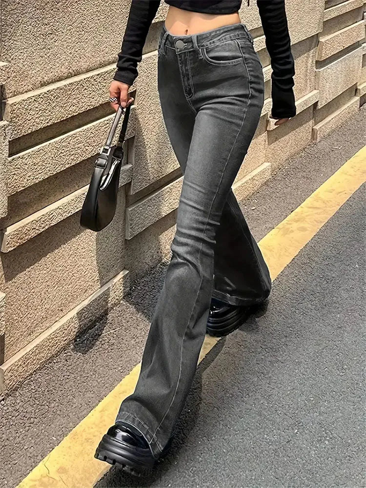 Women's High Waist Flare Jeans