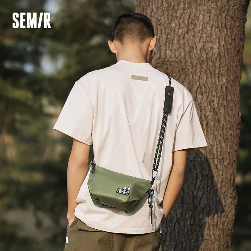 Semir Dumpling Bag Men Trendy and Cool Workwear Style Crossbody Bag 2024 New Version Outdoor Sports Couple's Backpack