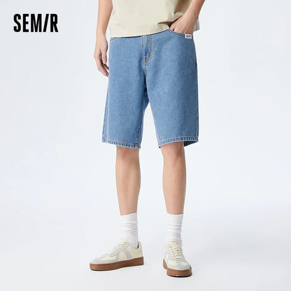 Semir Men Jeans 2024 Summer New Cool Feel Antibacterial Casual Daily Trend Casual Fashion Fifth Pants