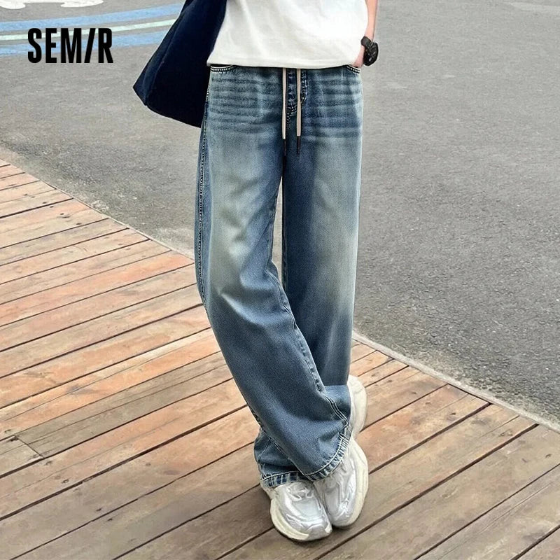 Semir Men Vintage Loose Denim Pants