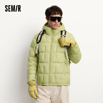 Semir Men Down Jacket Hooded Quilted Liner