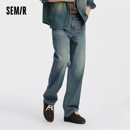 Semir Men Retro Washed Loose Jeans
