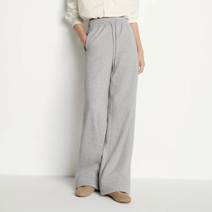 Semir Women Pants Fleece Lined Drawstring Wide Leg