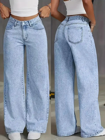 Women's Loose Wide Leg Straight Jeans