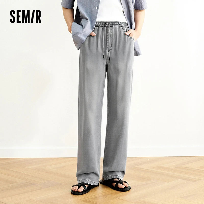 Semir Men Vintage Loose Denim Pants
