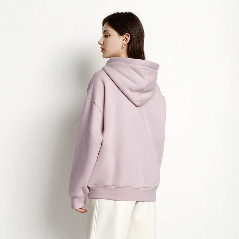 Semir Women Jacket Fleece Drop Shoulder Hooded