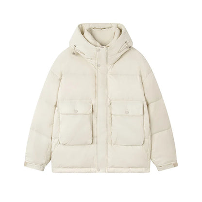 Semir Down Jacket Men 2022 Winter New Warm And Comfortable Simple Top Solid Color Casual Hooded Jacket Trendy