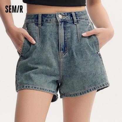 Semir Jeans Women Flattering For Petite Figures Leg-Lengthening Effect 2024 Summer New Arrival Cool Sensation Short Pants