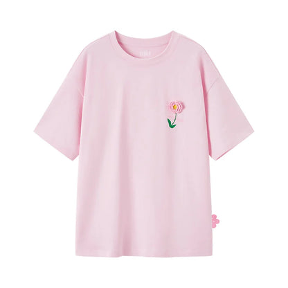 Semir Short Sleeve T-Shirt Women Mid-long Style Moisture-wicking and Quick-dry 2025 New Style Summer Outfit Gentle Pink Top