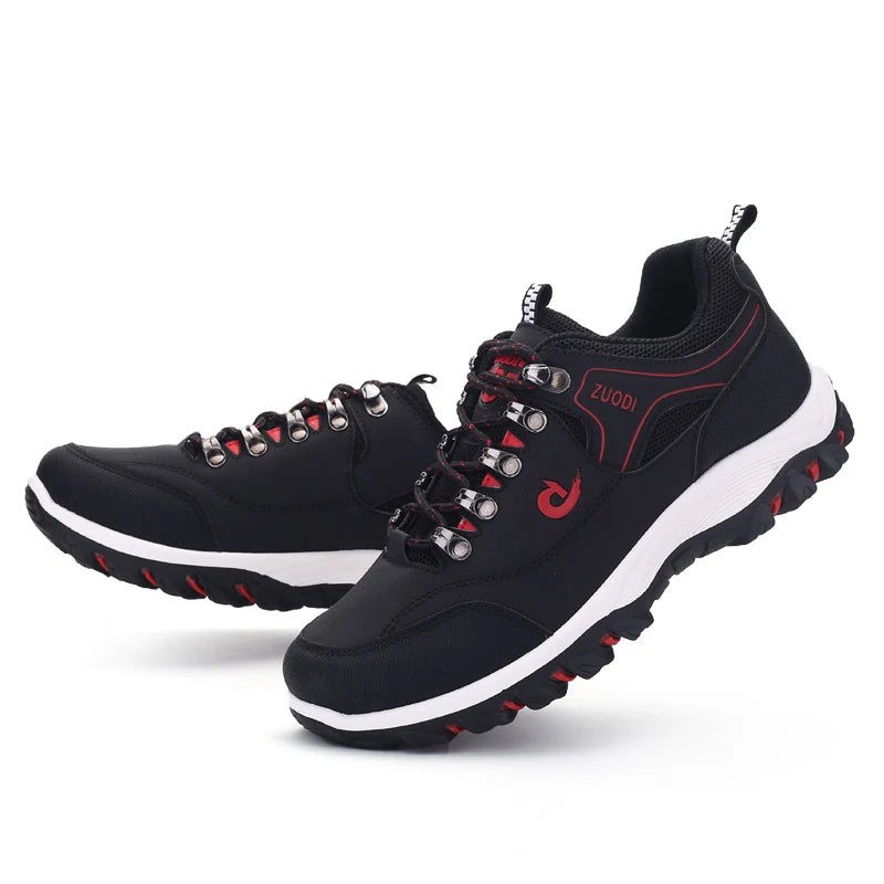 Men's Leather Casual Lightweight Walking Sneakers