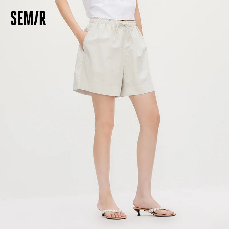 Semir Women Shorts Ruffle Draping Loose Straight