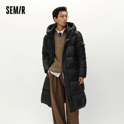 Semir Men Down Jacket Goose Down Long Hooded
