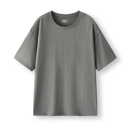 Semir Short Sleeve T-Shirt Men Pure Cotton Bottoming Shirt 2025 New Spring Solid Color Inner Layer Top Versatile White T-Shirt