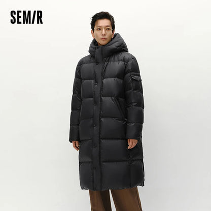 Semir Men Down Jacket Goose Down Long Hooded