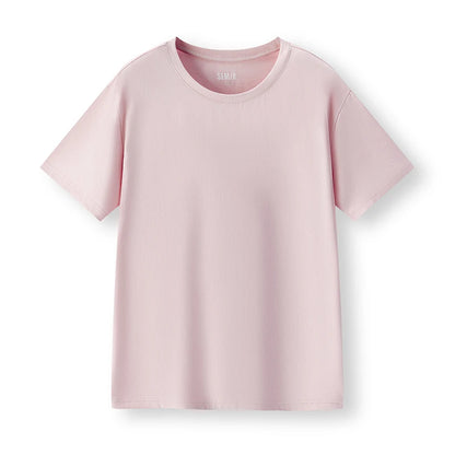 Semir Short Sleeve T-Shirt Men Pure Cotton Bottoming Shirt 2025 New Spring Solid Color Inner Layer Top Versatile White T-Shirt