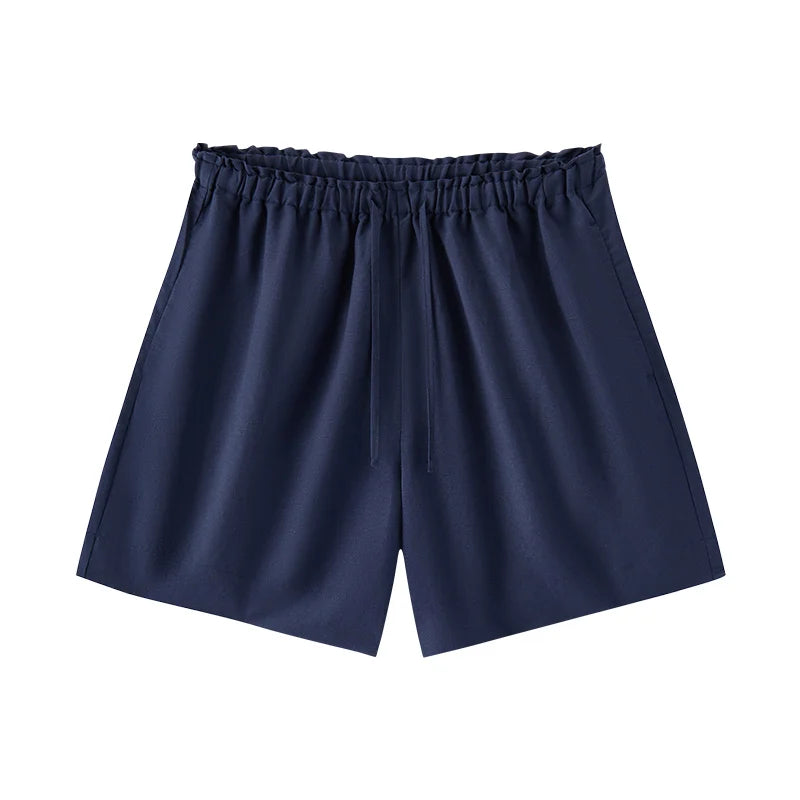Semir Women Shorts Ruffle Draping Loose Straight