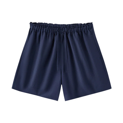 Semir Women Shorts Ruffle Draping Loose Straight