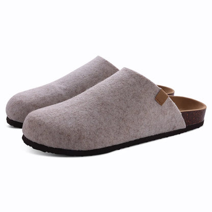 Comwarm Cork Footbed Clogs, Leather Mules with Arch Support, Comfortable Indoor/Outdoor Flat Slides for Women & Men.