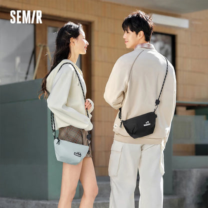 Semir Men Cargo Crossbody Bag Panda Print Outdoor Cycling 2025 New Couple Streetwear Shoulder Pack