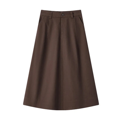 Semir Women Skirt Cotton Loose Umbrella