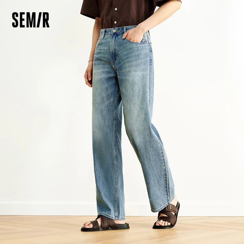 Semir Men Retro Loose Straight Jeans