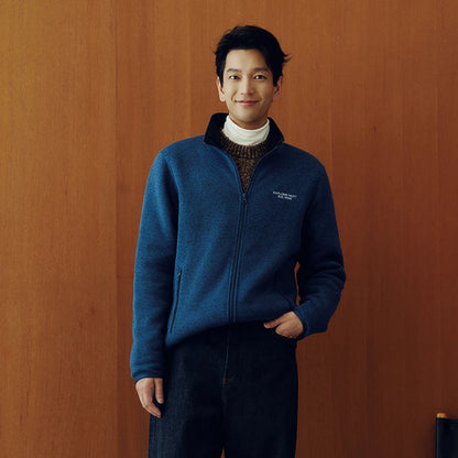 Semir Men Knit Zip Stand Collar Jacket