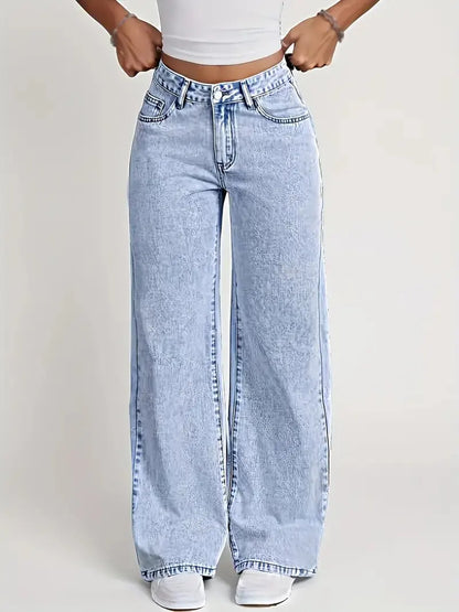 Women's Loose Wide Leg Straight Jeans