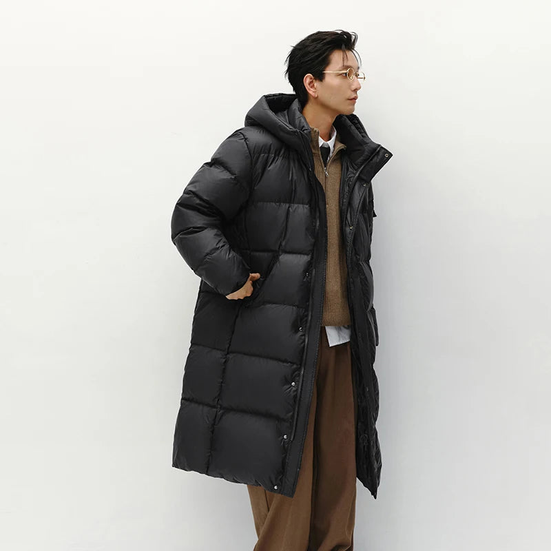 Semir Men Down Jacket Goose Down Long Hooded