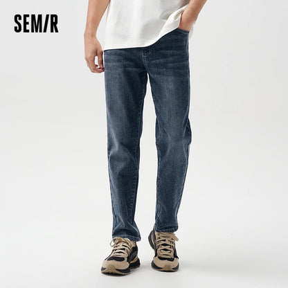 Semir Jeans Men Spring Classic Simple and Versatile Tapered Pants Daily Commuting Style Long Pants