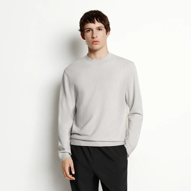 Semir Men Knitted Sweater Half-High Collar Cashmere